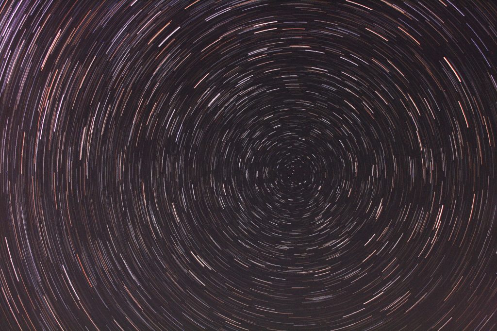 Startrails des südlichen Himmelspols