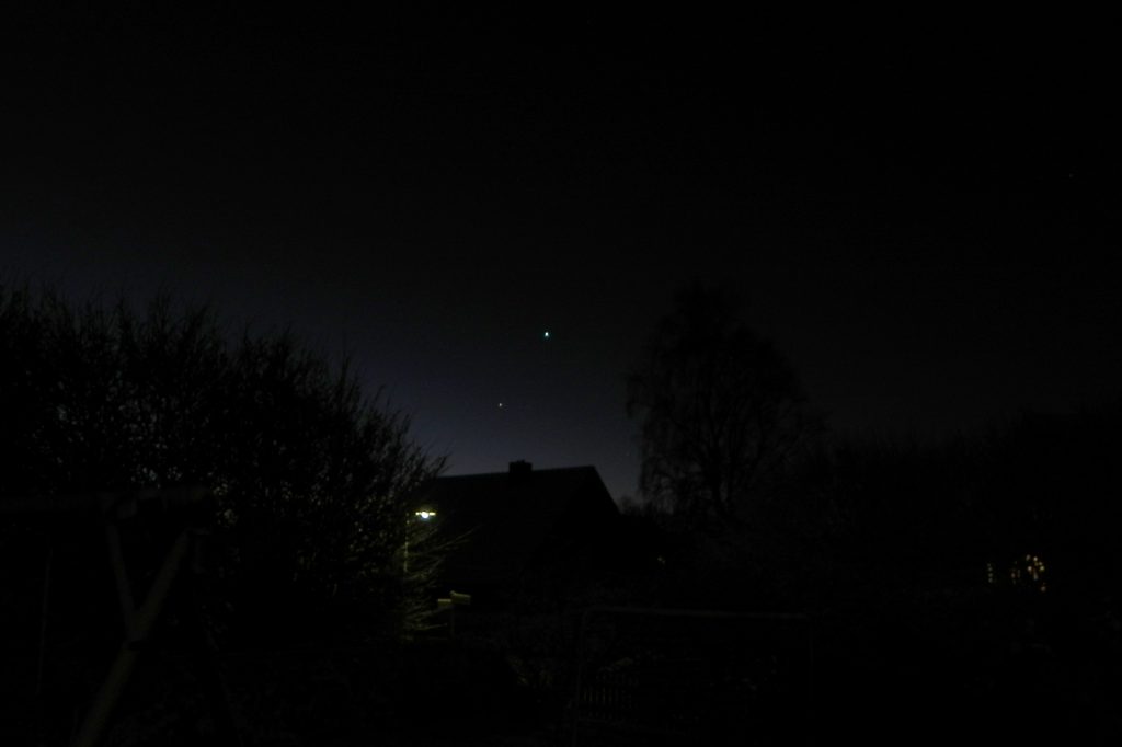 Venus, Merkur udn Antares am Morgen