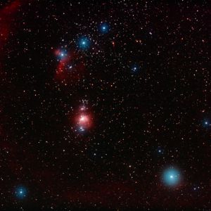 Der südliche Abschnitt des Himmelsjägers Sternbild Orion